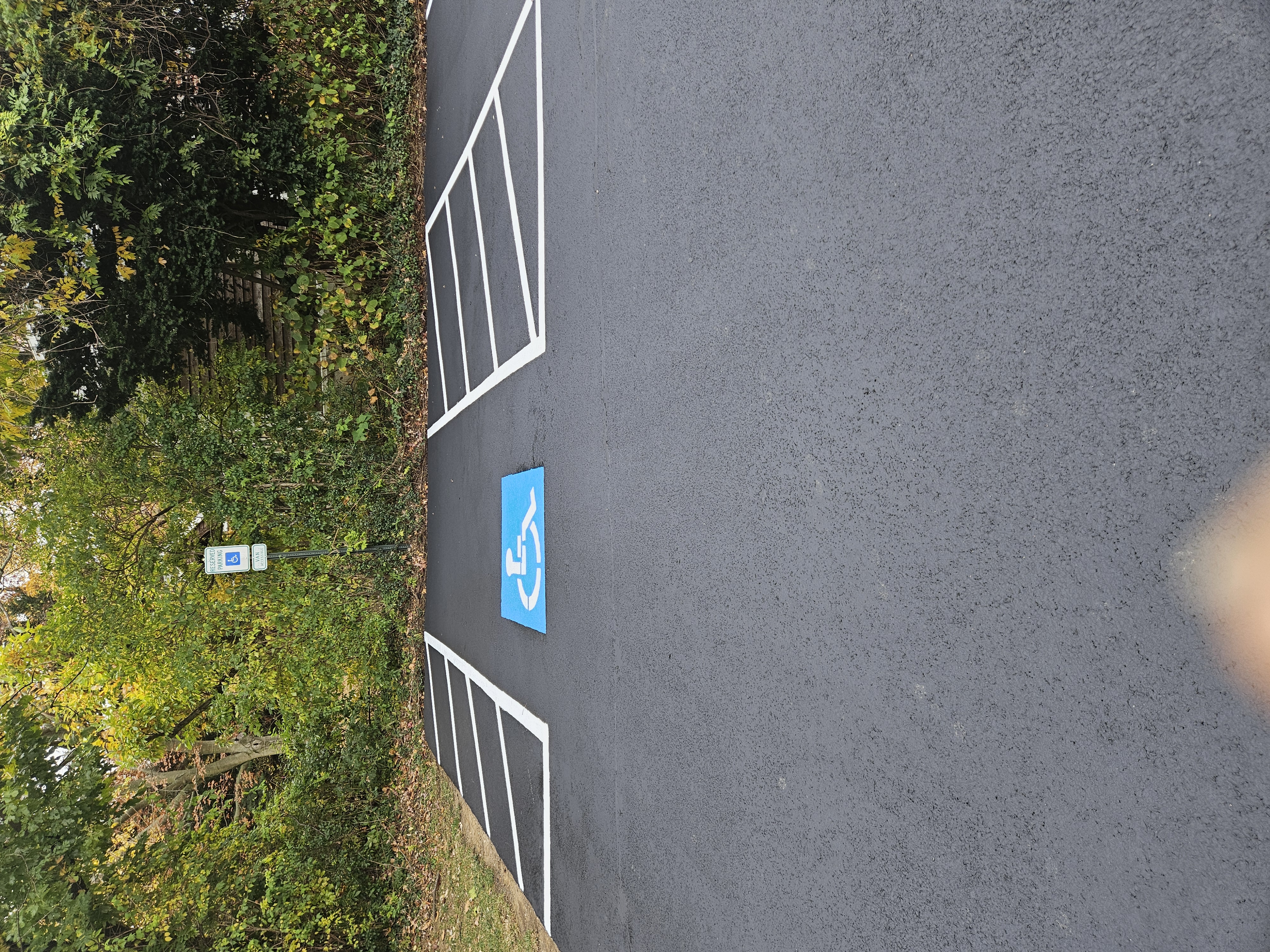 ADA compliant layout with updated markings and signage