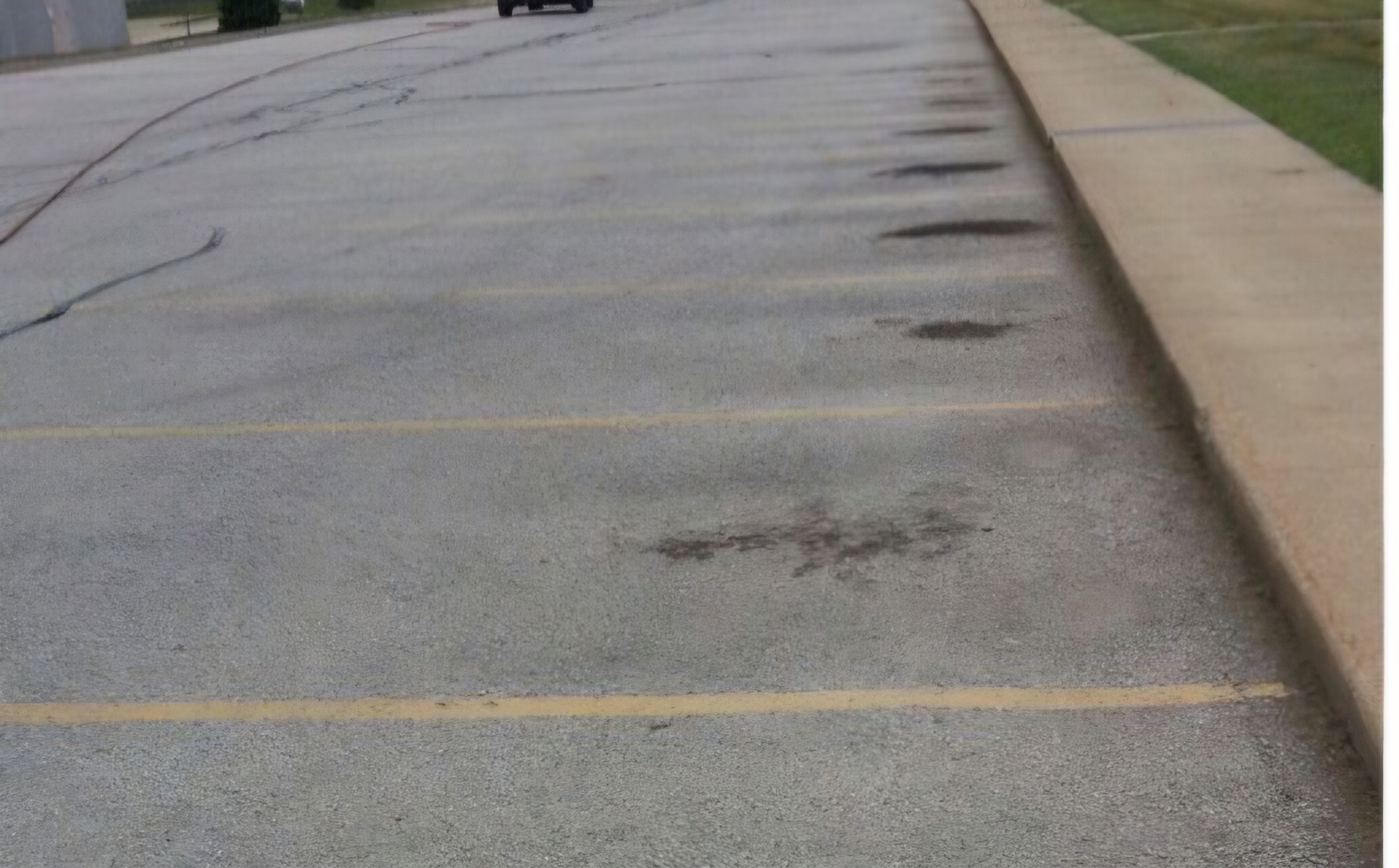 Line striping before